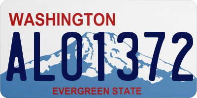 WA license plate ALO1372