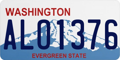 WA license plate ALO1376