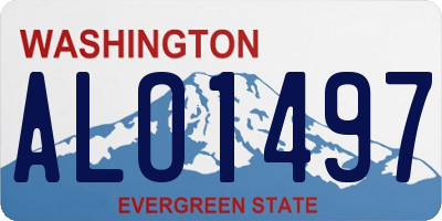 WA license plate ALO1497