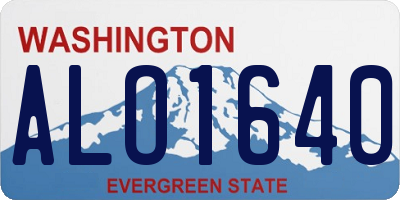 WA license plate ALO1640