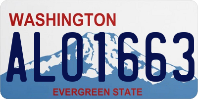 WA license plate ALO1663