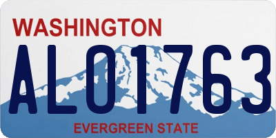 WA license plate ALO1763