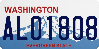 WA license plate ALO1808
