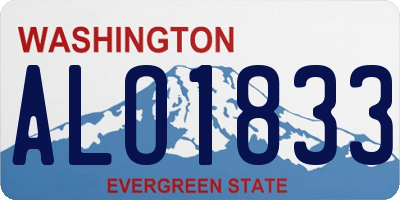WA license plate ALO1833