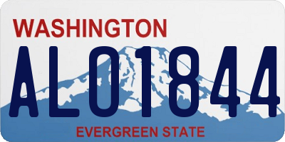 WA license plate ALO1844