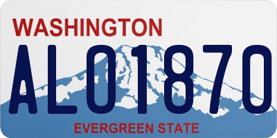 WA license plate ALO1870