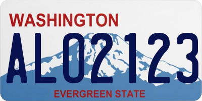 WA license plate ALO2123