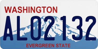 WA license plate ALO2132