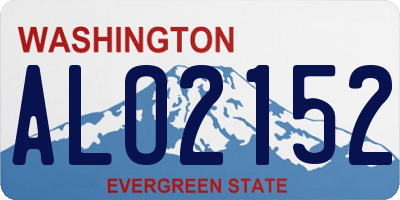WA license plate ALO2152