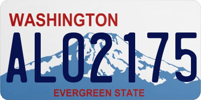 WA license plate ALO2175