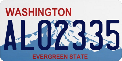 WA license plate ALO2335