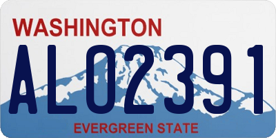 WA license plate ALO2391