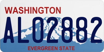 WA license plate ALO2882