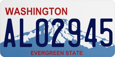 WA license plate ALO2945