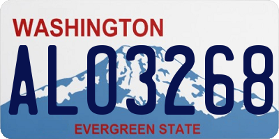 WA license plate ALO3268