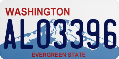 WA license plate ALO3396