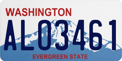WA license plate ALO3461