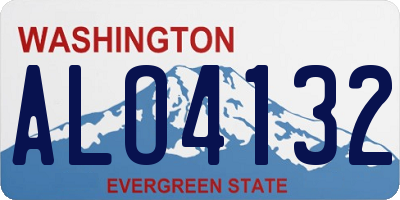 WA license plate ALO4132