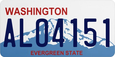 WA license plate ALO4151