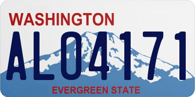 WA license plate ALO4171