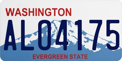 WA license plate ALO4175