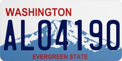 WA license plate ALO4190