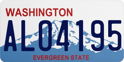 WA license plate ALO4195