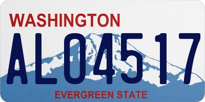 WA license plate ALO4517