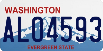 WA license plate ALO4593