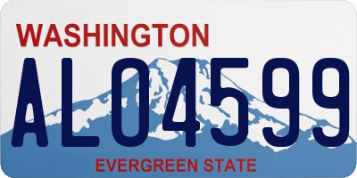 WA license plate ALO4599