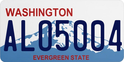 WA license plate ALO5004