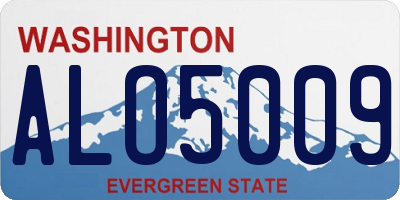 WA license plate ALO5009