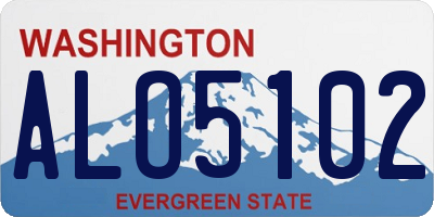 WA license plate ALO5102