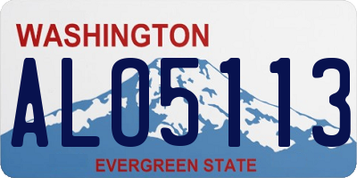 WA license plate ALO5113