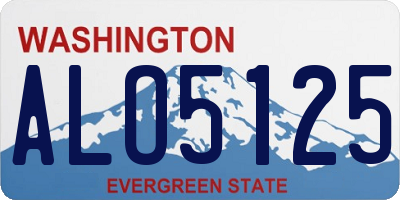 WA license plate ALO5125
