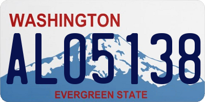 WA license plate ALO5138