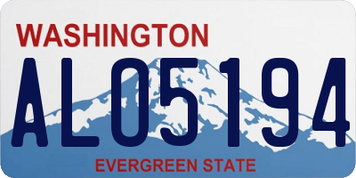 WA license plate ALO5194