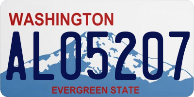 WA license plate ALO5207
