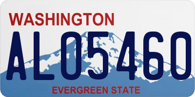 WA license plate ALO5460