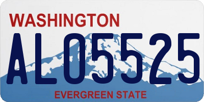 WA license plate ALO5525