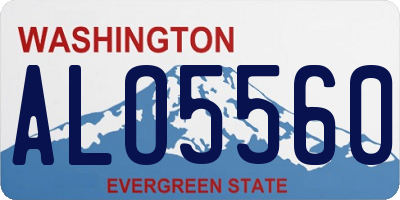WA license plate ALO5560