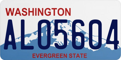 WA license plate ALO5604
