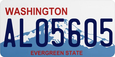 WA license plate ALO5605