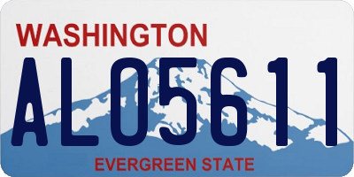 WA license plate ALO5611