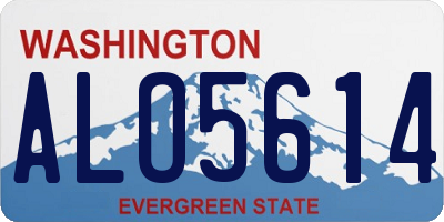 WA license plate ALO5614