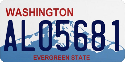 WA license plate ALO5681