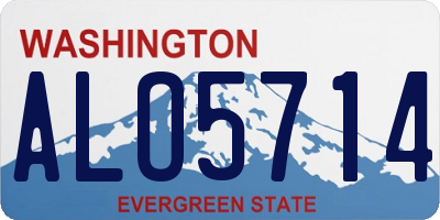 WA license plate ALO5714
