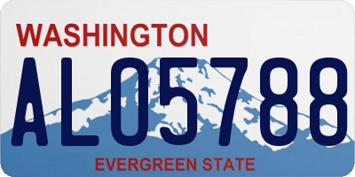 WA license plate ALO5788