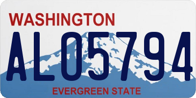WA license plate ALO5794