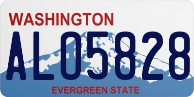 WA license plate ALO5828